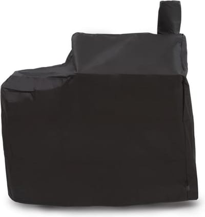 Klarstein Beef Brisket Regen Cover Wetterschutz Schutzhülle (perfekte Passform, inkl. Kaminhülle: 120x125x75 cm, robust & schwer, reißfest, wasserfest, abwaschbar, Überwinterungsschutz) schwarz – geschikt voor thuisfitness en sportschoolgebruik, duur