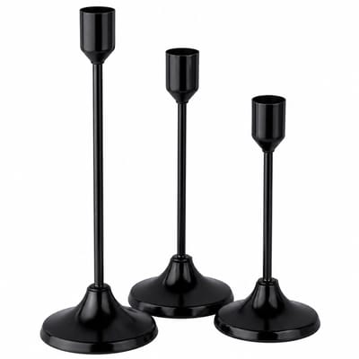 Zwart metalen kandelaars set 3 stuks woondecoratie diner tafel decoratie smalle hoge kaars houders modern minimalistisch design centrum stuk feest bruiloft huis decoratie