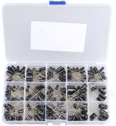 Dailygoods - Electrolytische Condensatoren Kit - 215-delige Set - 0.1uF tot 330uF - Met Opbergdoos - Elektronica - Geschikt voor projecten - Diversen