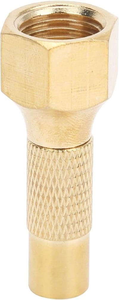 Draai-on luchtventiel voor autobanden, fiets en motor - 1/4 inch NPT vrouwelijke schroefdraad, draagbaar en van messing