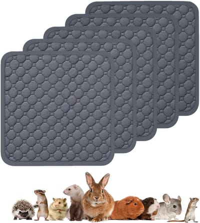 Fleece Bodembedekking C&C - Hok Liners - Knaagdieren Verblijf - Waterdicht & Ademend - 61 x 61 cm - Lichtgrijs