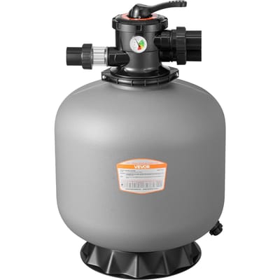 Zandfilter, 508 mm, 189,3 LPM Boven Grond Zwembad Zandfilter Systeem, met 7-Weg Meerwegklep, Terugspoelen, Spoelen, Circuleren, Afval,