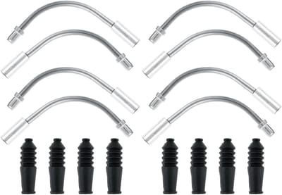 Dailygoods- Fietskabel Geleidingspijp 8 Sets - Duurzaam Metaal - V Rem Kabel - Soepel Remmen - Flexibele Hoeken - Optimale Kabelgeleiding - Remkabel