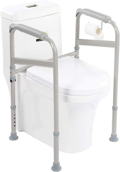 Verstelbaar Toiletveiligheidsframe van Koolstofstaal voor Ouderen en Gehandicapten