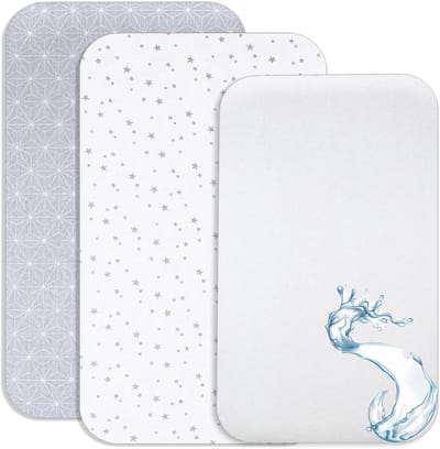 Unyqoos ® Comfortabele Babybed Set met Zachte Katoenen Hoeslakens en Waterdichte Matrasbeschermer