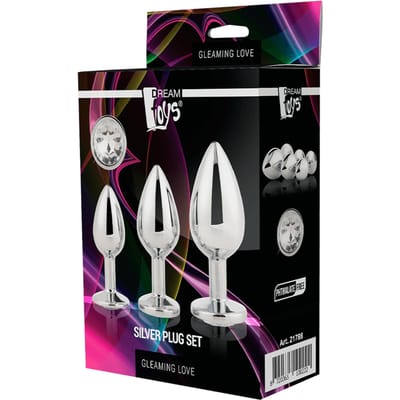 Buttplug Set Gleaming - Zilver