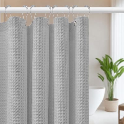 Wasbare Douchgordijn van Polyester met 12 Ringen - Waterdicht en Duurzaam, 180 x 200 cm, Perfect voor Badkamer en Douche