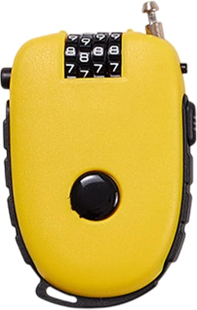 Fietsslot- Intrekbaar Kabelslot met Cijfercode-kettingslot-75cm RVS-kern -Universeel Fietsslot - voor Fiets, Scooter en E-bike-voor Fiets en Step - geel