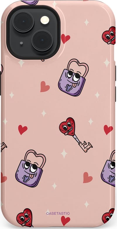 Casetastic Hoesje Geschikt voor Apple iPhone 15 Magsafe - Stijlvolle Beschermende Duo-layer Case - Jij bent mijn match