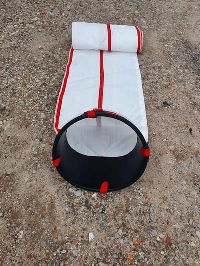Puinbuis - Bouwafval Glijbaan - Bouwpuin Afvoeren - Flexibel en Stabiel - 3 meter - Wit