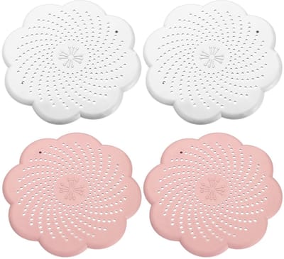 Dailygoods- Afvoerzeef Duurzaam - Haarfilter - Afvoerfilter - Afvoerzeef Douche - Afvoerzeef Keuken - 4 Stuks (5-15 cm Diameter)