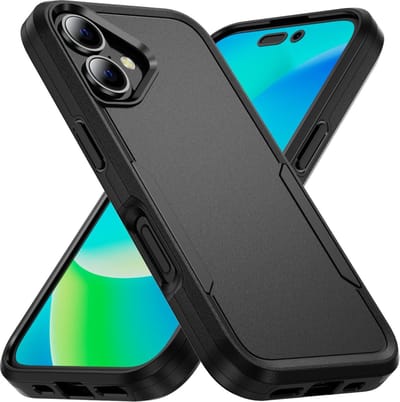 Back Cover Geschikt voor Apple iPhone 16 | Rugged Hoesje | Beschermhoes | Schokbestendige Hardcase | Shockproof | Tegen Vallen | Zwart
