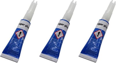Krachtige Secondelijm 5x stuks SUPER HOBBY GLUE | 3 grams 10 secondenlijm | Extra sterke superlijm tubes voor rubber, metaal, glas, kunststof, keramiek en hout
