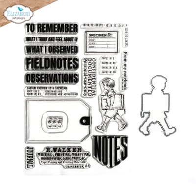 ECD Field notes stamp and die set