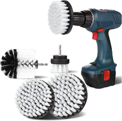 ECTEATOY® 4-Delige Boorborstel Set - Reinigingsborstels voor Boormachine - Schoonmaakborstels - Universeel - Voor Badkamer, Auto & Keuken-2 inch/3,5 inch/4 inch/5 inch
