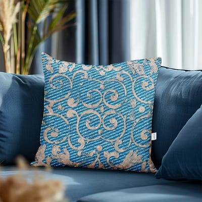 Boraboi® Luxe Decoratieve Kussenhoezen set van 2 , Zachte Suède Touch 30x50cm -(Blauw,Bruin)