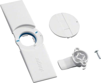 Hager FZ598N Hager FZ598N deurbordje met klapgreep voor IP44 univers kast Naambordje 1 stuk(s)
