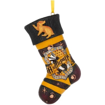 Nemesis Now - Harry Potter Kerstbal - Hufflepuff Stocking Hanging Ornament - Geel/Zwart