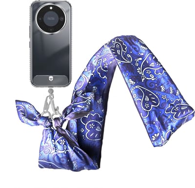 Force Case, Afneembare Sjaalschouderband voor Universele Smartphone Bandana-motief, Blauw