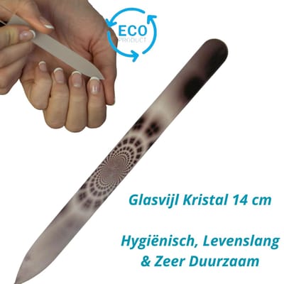 MILANO Nagelvijl - Glasvijl - Mirrorcircles - Kristal Glass Nailfile - Enkelzijdig 753