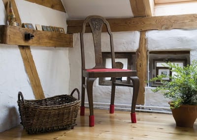 Famanu – Elastische manchet standaard - omtrek 10–13 cm - beschermende manchet voor stoelpoten - geluidsreducerend en vloerbeschermend - rood
