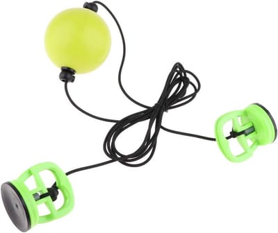 Bokszak Bal - Trainingsbal Snelheid - Ponssnelheid Oefenen - Zuignap Bevestiging - 9 x 9 x 7 cm - Geel Groen