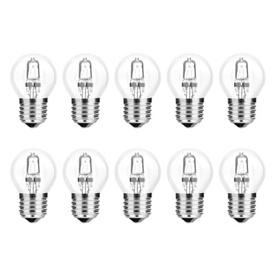 Modee E27 Halogeen Lamp Dimbaar 42W ECO - 624lm - 2700K - Warm Wit - ECO Halogeen Globe Mini P45 - 10 stuks