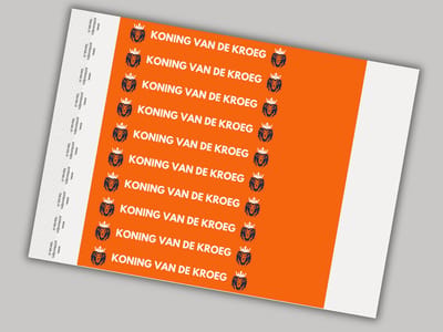 Tyvek Polsbandjes | Koning Van De Kroeg | 100 Stuks | VanDerEng | Voor Feesten, Kroegentochten en Thema-avonden