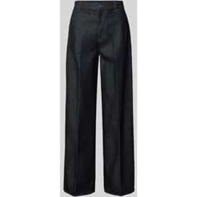 Jeans met wijde pijpen en persplooien