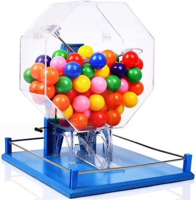 Deluxe Bingo set met 100 ballen-auto bingo kooi, handmatige loterij machine, ideaal voor grote groepen en feesten - gerechtigheid en eerlijkheid, C