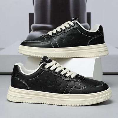 Heren Skateschoenen Leer Casual Platform Loafers Mode Zomer Sneakers Outdoor Rijden Tennis Hardlopen Luxe Sportschoenen 39 white