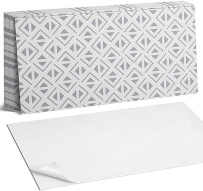 Coloray Plaktegels - Geometrie in vierkanten Zelfklevende Wandtegels - 40 cm x 20 cm - Grijs Plaktegels - 10 stuks - Rechthoek PVC Tegels - Plaktegels Badkamer - Vloertegels Zelfklevend - Vinyl Tegels - Portugese Tegels
