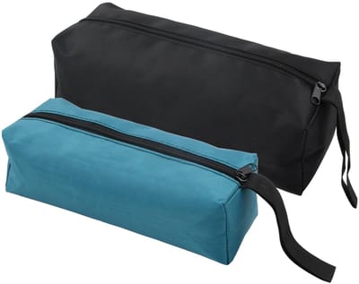 Dailygoods- Gereedschapstas 2 Stuks - Draagbare Gereedschapstas - 600D Polyester - Zwart/Blauw - Afmetingen: Groot/Klein - Duurzaam en Wasbaar - Opbergtas