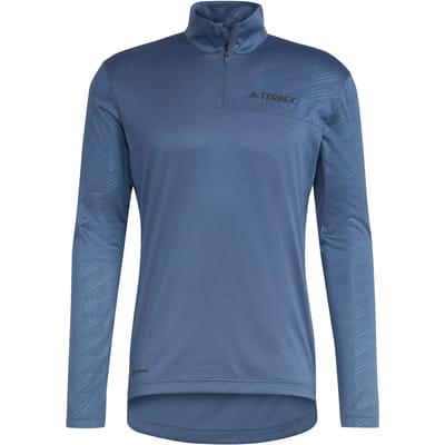 terrex multi t-shirt met lange mouwen en halve rits