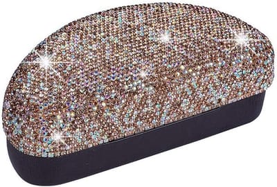 Glitter Bril Etui Hard Case met Diamant Strass - Beschermhoes voor Zonnebril & Optische Bril