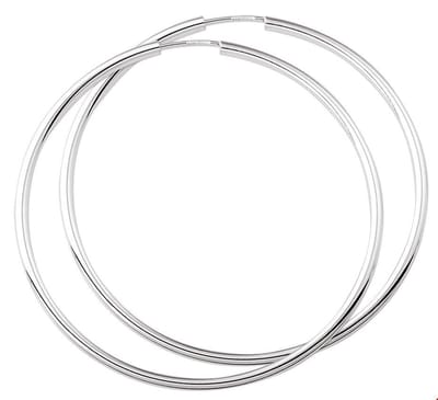 TFT Oorring Ronde Buis Zilver Glanzend 2 mm x 50 mm