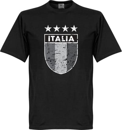 Italia Vintage Logo T-shirt - Zwart - XS