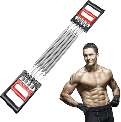 MTTproducts- Borstexpander Verstelbaar - Fitnesskabel - Trekkrachtverlenging - Antislip Handgreep - 5 Afneembare Veren - Duurzaam Materiaal - Fitness Expander