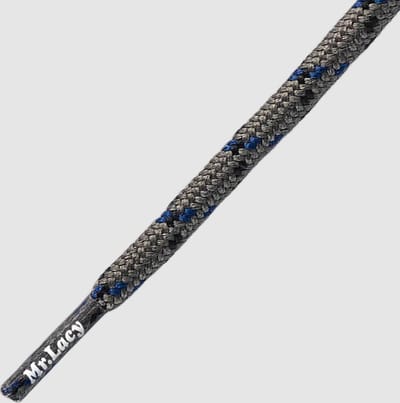 Mr. Lacy - Wandelschoenveters - Schoenveters - Outdoorveters - Hikies - Rond - Lichtgrijs / Zwartblauw - Waterafstotend -  Lengte 150 cm