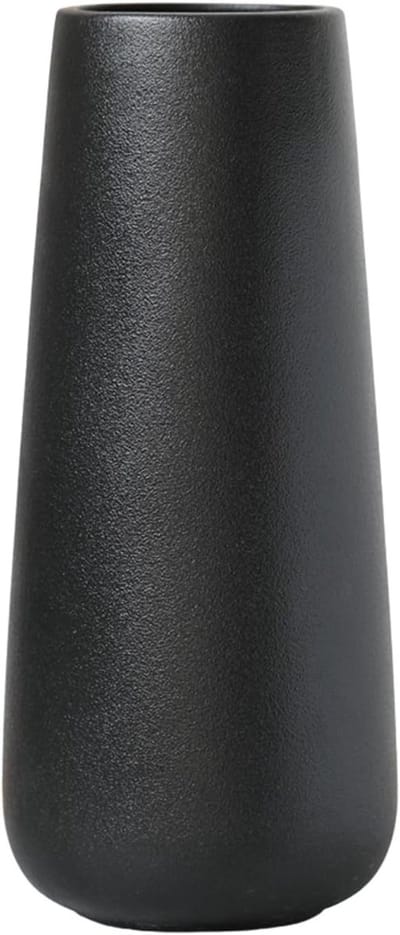 Moderne 20CM Matte Zwarte Keramische Vazen voor Thuisdecoratie, Perfect voor Pampasgras en Bloemstukken