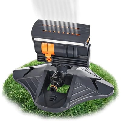 GELLDG Tuinsproeier - Automatisch Schommelend Vierkantregner - 20x26,2x18,5cm - 4 Sproeimodi - Geschikt voor Gazon en Tuin - Kunststof - 16 Sproeidoppen