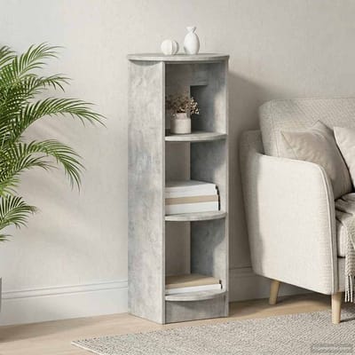 vidaXL - Bijzetkast - Beton - Grijs - 40 - x - 40 - x - 100 - cm - Geconstrueerd - hout