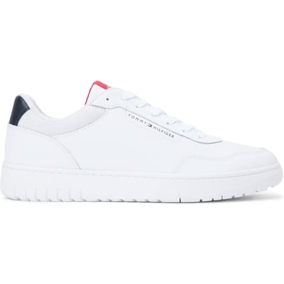 Tommy Hilfiger Fine Cleat Basketball Trainers Wileather White Taglia: 39 | Scarpe da Allenamento Outlet | Uomo | Bianco