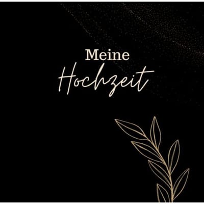 Meine Hochzeit- Hochzeitsgästebuch Black Premium Hardcover 78 Seiten - Julia S. Klein