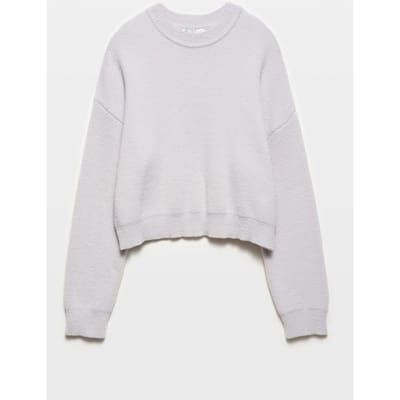Dames Effen Ontspannen Crew Neck Trui