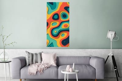 Poster Cirkel - Patronen - Kleuren - 60x120 cm