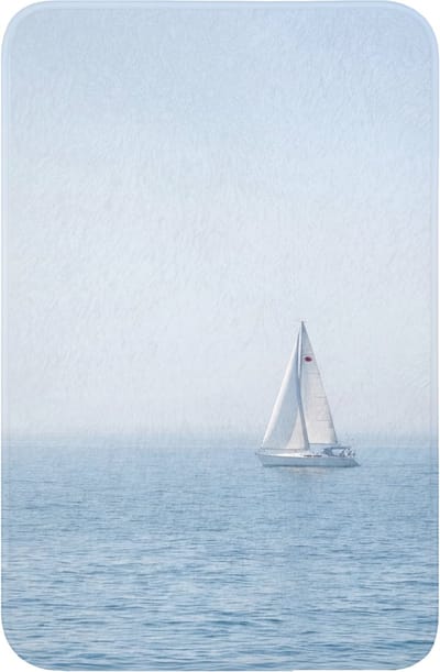 WC mat 40x60 cm - Antislip - Horizon - Zeilboot - Zee - Toiletmat - Vloermat - Douchemat - Toilet tapijt - Toiletmatten