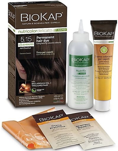 Biokap snelkastanjeessen 5.15 140 g crême|Biokap rapid ash brown 5.15 140 g of cream|Biokap rapide brun cendré 5.15 140 g de crème