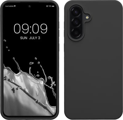 kwmobile telefoonhoesje geschikt voor Samsung Galaxy A56 5G - Hoesje met siliconen coating - Smartphone case in donkergrijs
