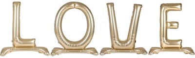Riethmüller - Staande folieballonnen set LOVE goud 86 cm - Valentijnsdag versiering - Valentijnsdag cadeau - valentijnsdag